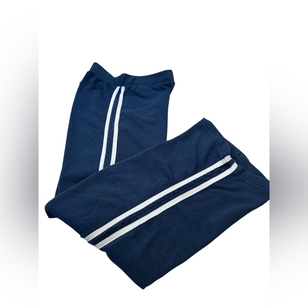 Woman’s Blue with white stripes sweatpants